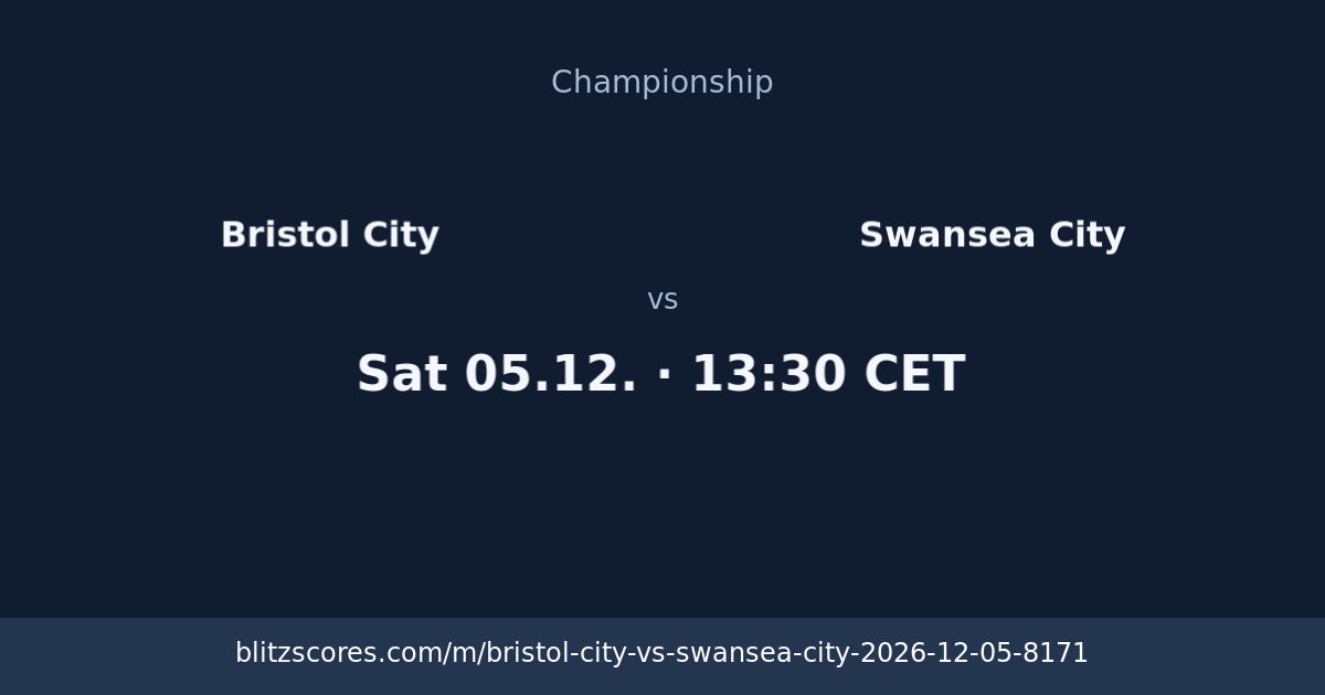 Bristol City vs Swansea City score card
