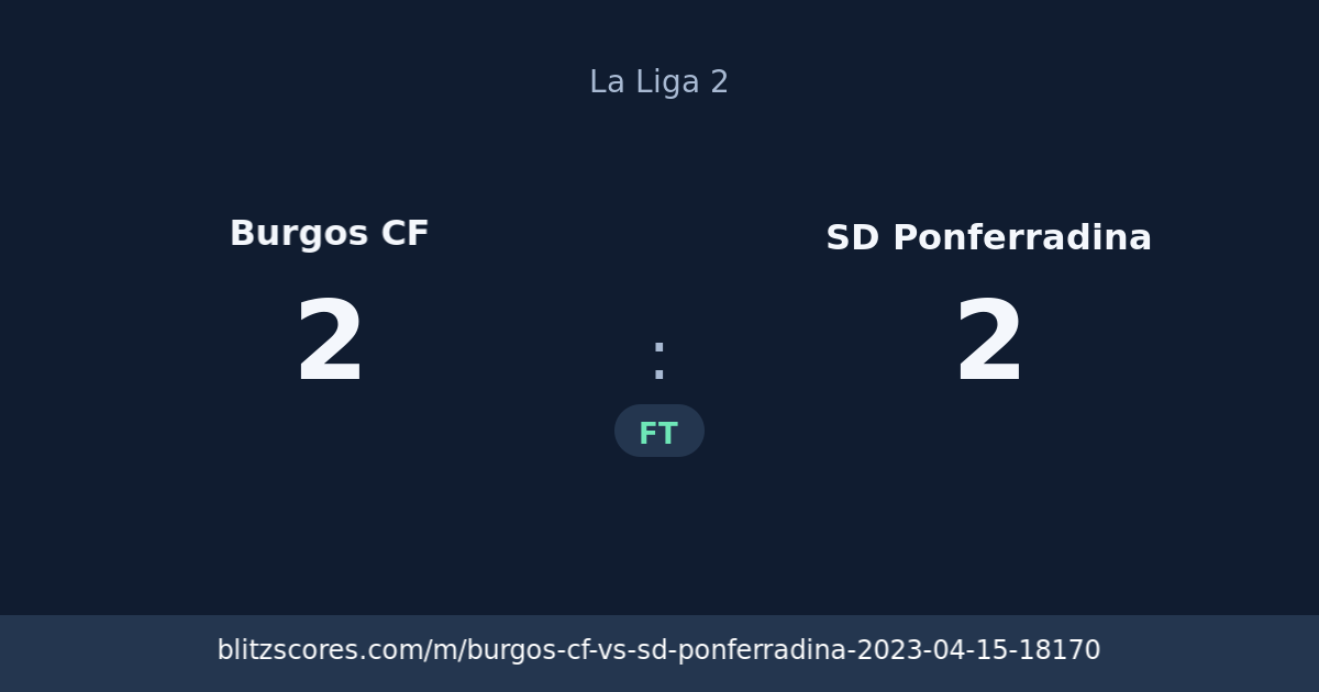Burgos CF vs SD Ponferradina score card