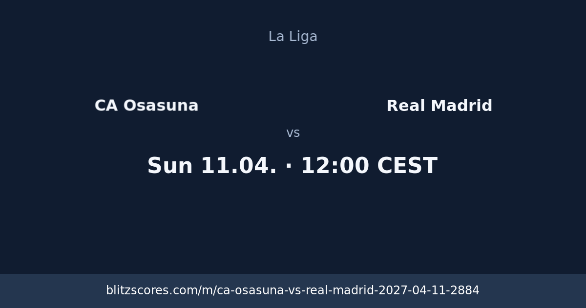 CA Osasuna vs Real Madrid score card