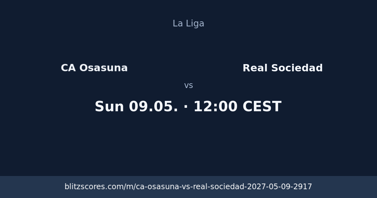 CA Osasuna vs Real Sociedad score card