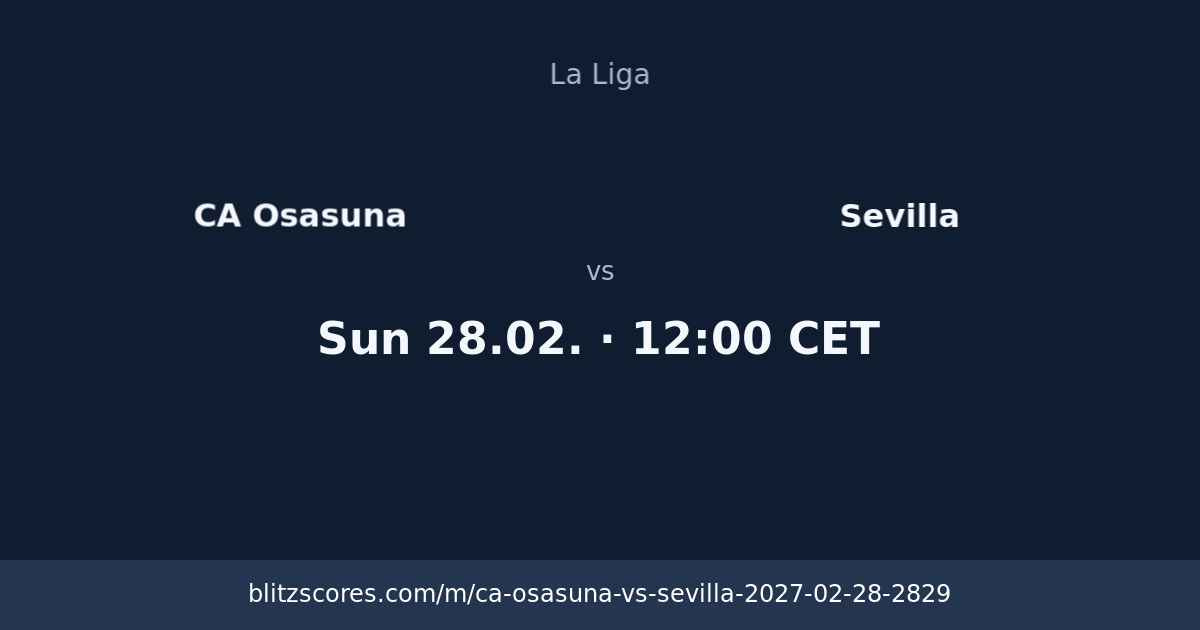 CA Osasuna vs Sevilla score card