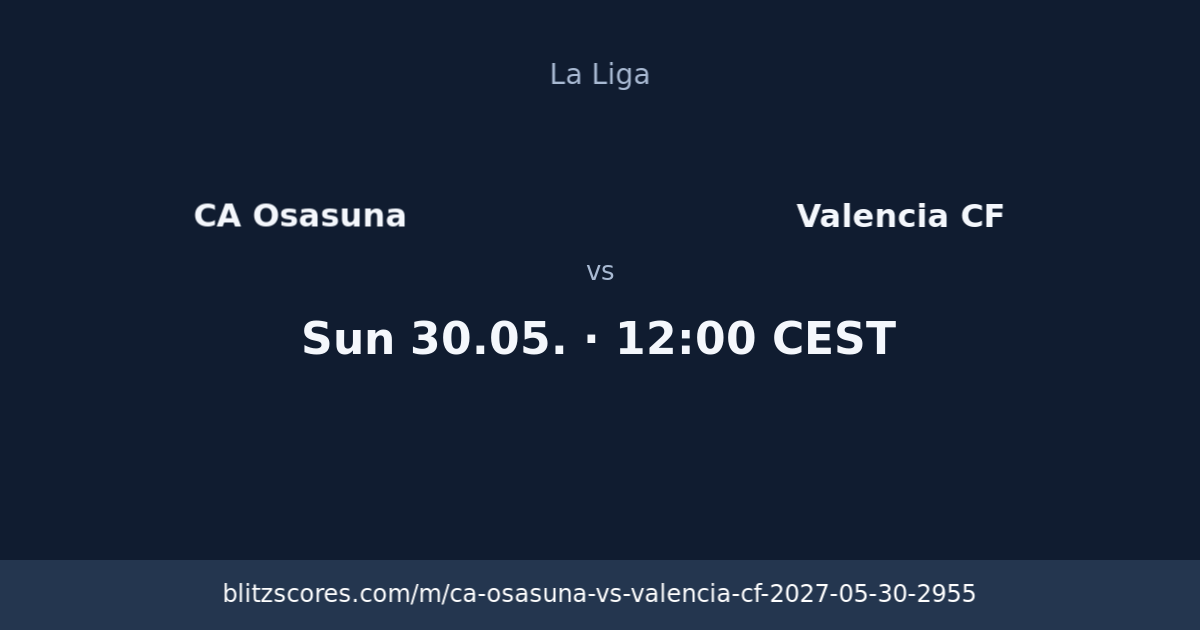 CA Osasuna vs Valencia CF score card