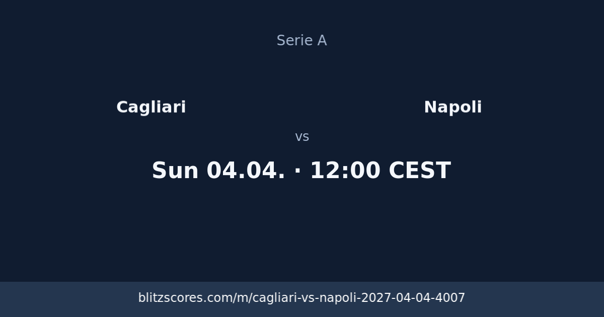 Cagliari vs Napoli score card