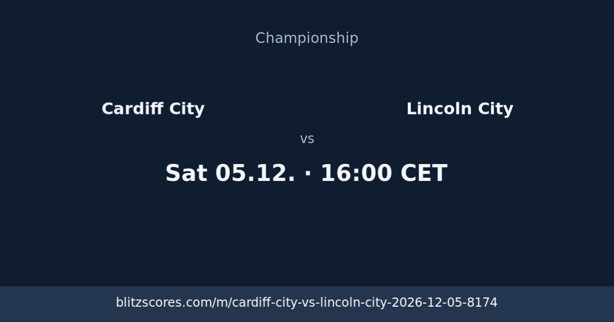 Cardiff City vs Lincoln City score card