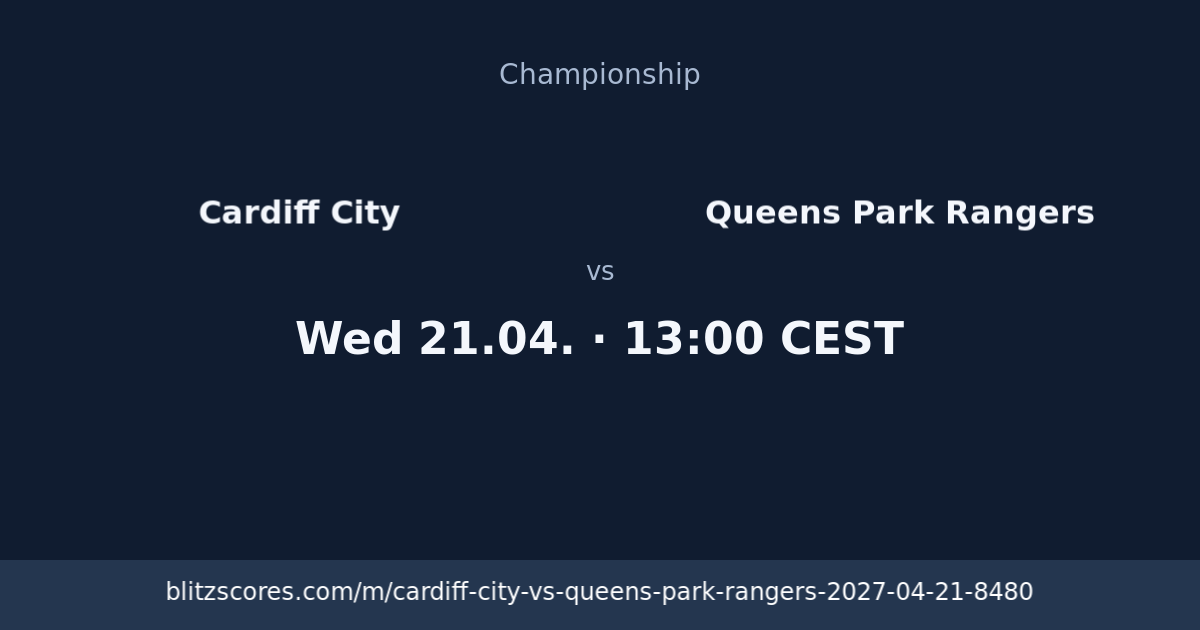 Cardiff City vs Queens Park Rangers score card