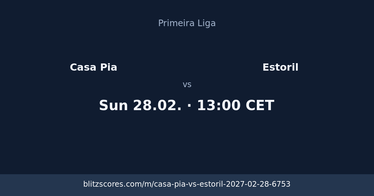 Casa Pia vs Estoril score card