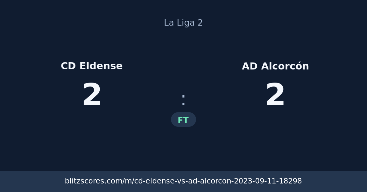 CD Eldense vs AD Alcorcón score card