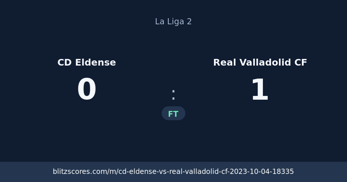 CD Eldense vs Real Valladolid CF score card