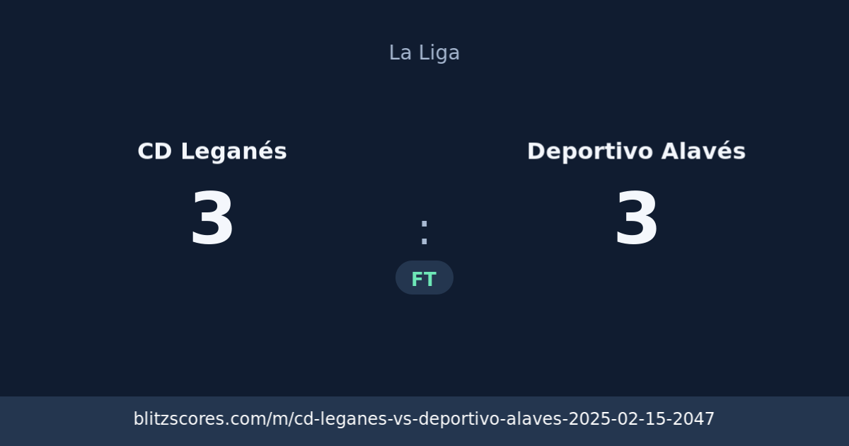 CD Leganés vs Deportivo Alavés score card