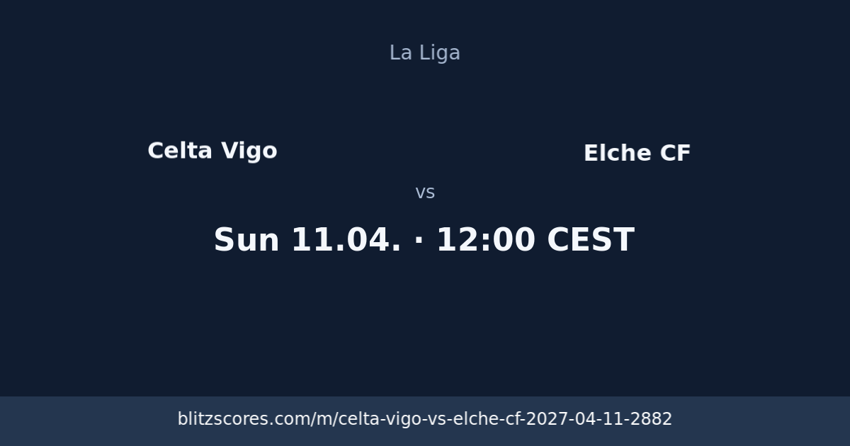Celta Vigo vs Elche CF score card