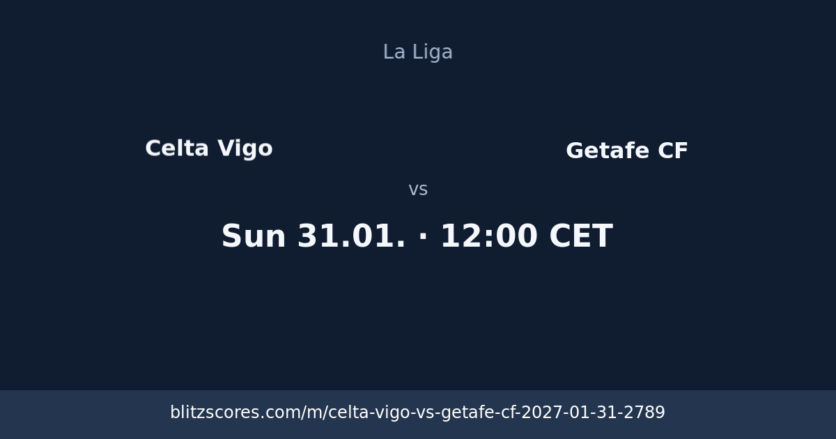Celta Vigo vs Getafe CF score card