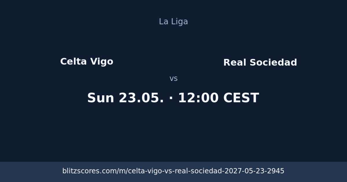 Celta Vigo vs Real Sociedad score card