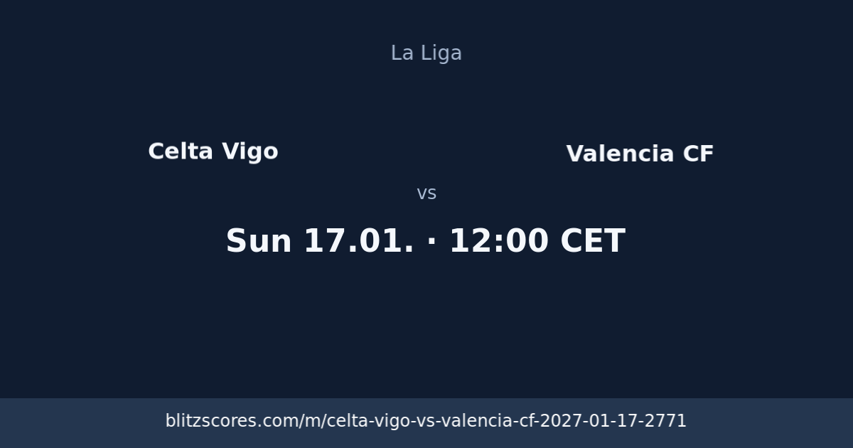 Celta Vigo vs Valencia CF score card