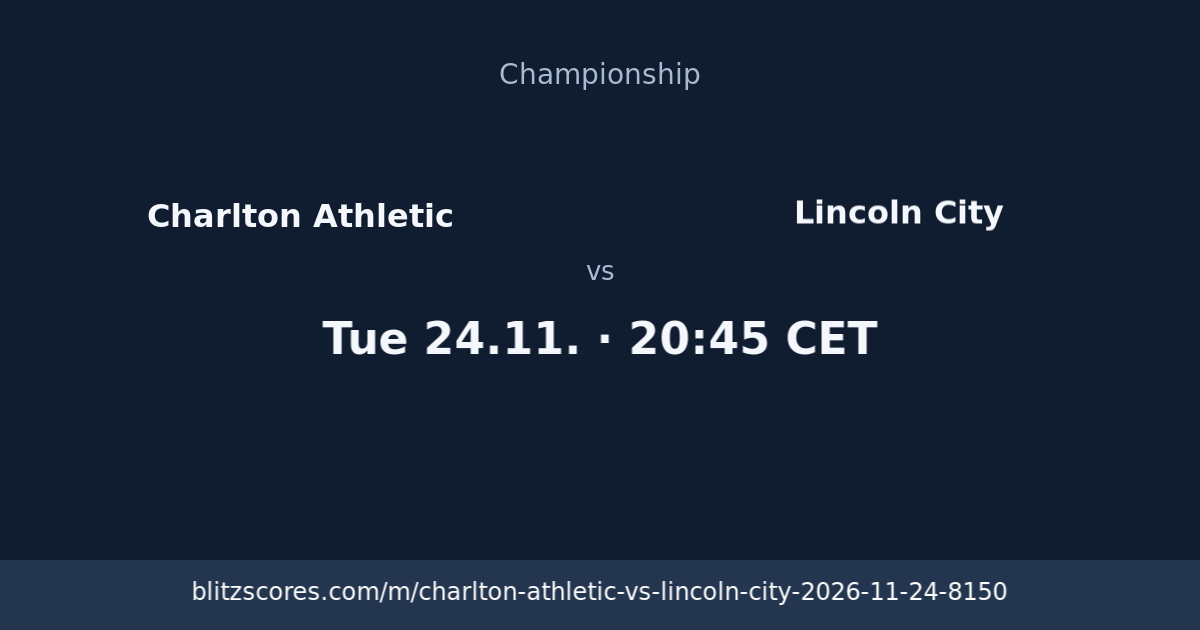 Charlton Athletic vs Lincoln City score card
