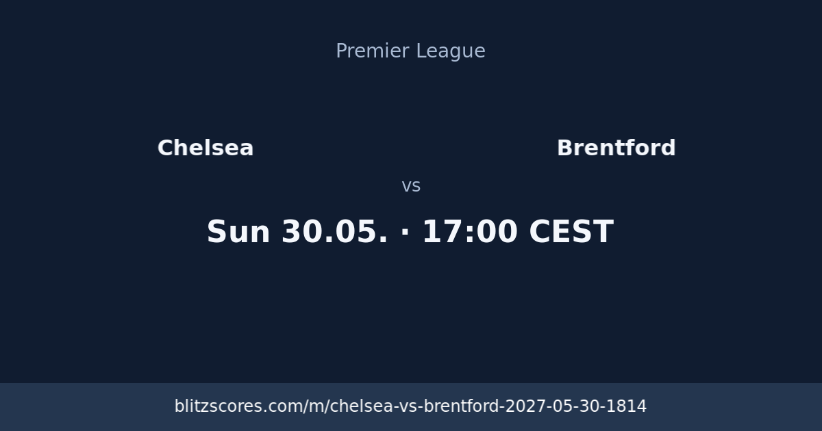 Chelsea vs Brentford score card