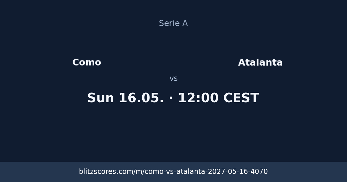 Como vs Atalanta score card