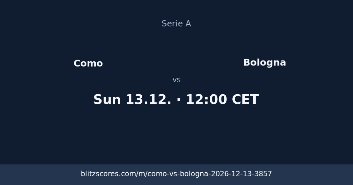 Como vs Bologna score card
