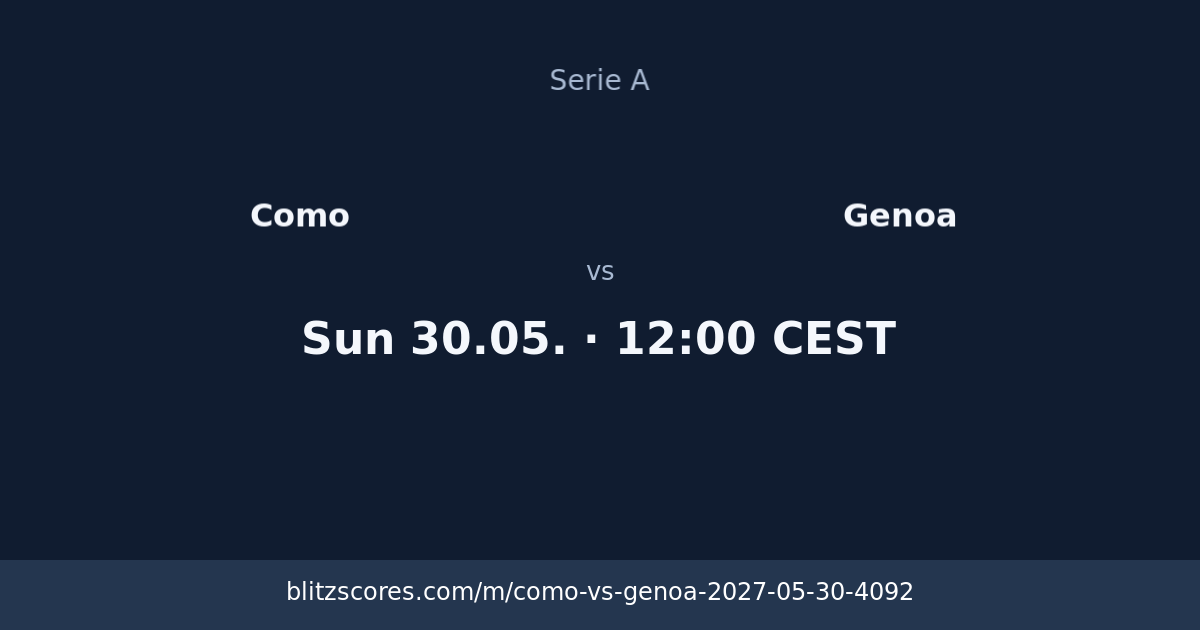 Como vs Genoa score card