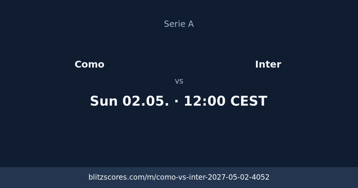 Como vs Inter score card