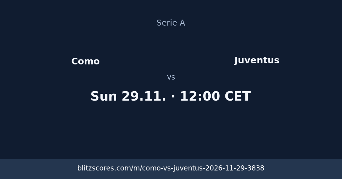Como vs Juventus score card