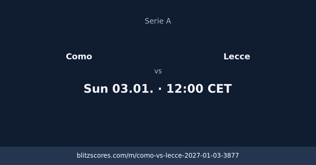 Como vs Lecce score card