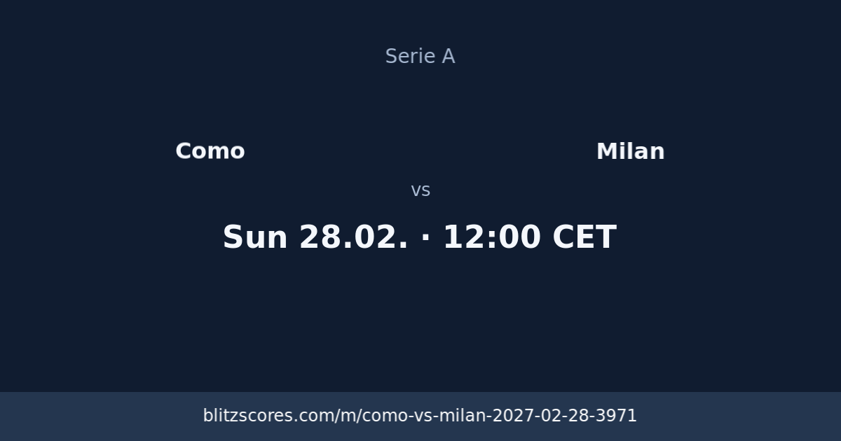 Como vs Milan score card