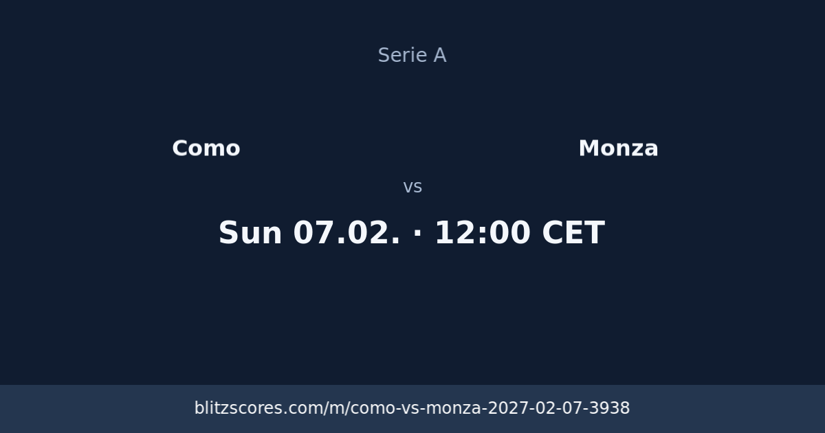 Como vs Monza score card