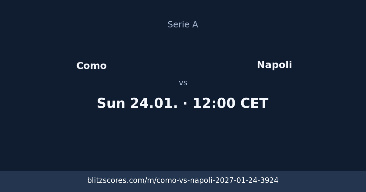 Como vs Napoli score card