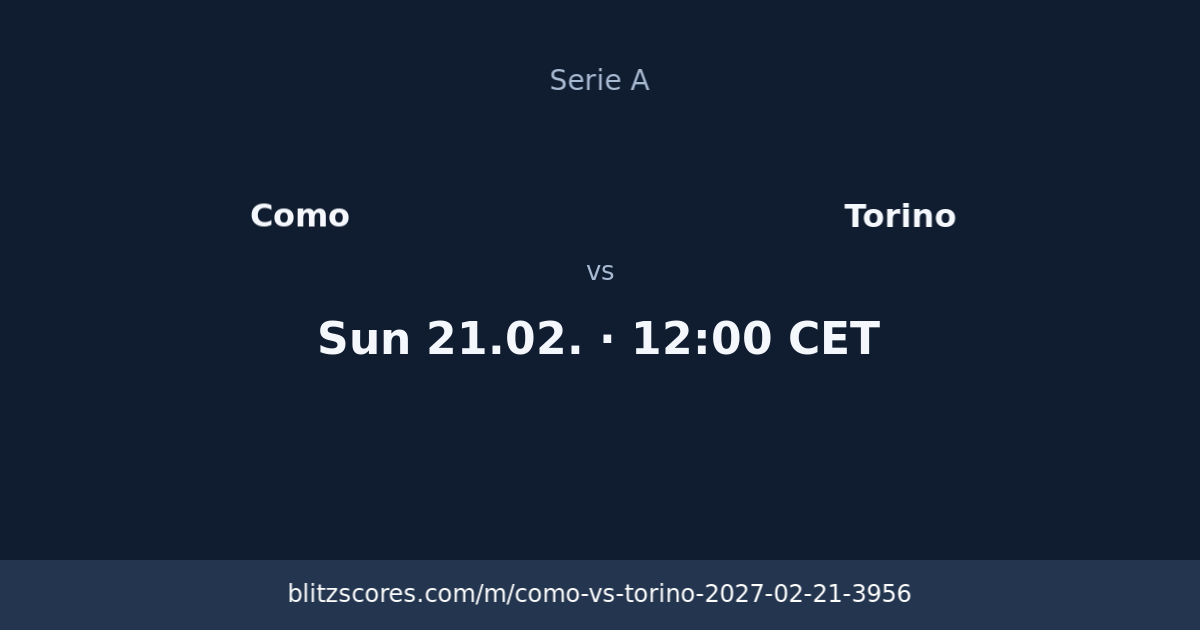 Como vs Torino score card