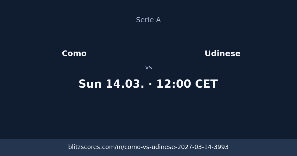 Como vs Udinese score card