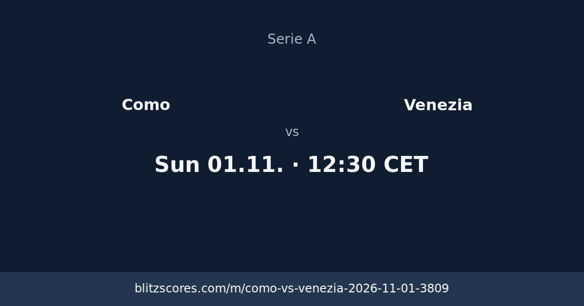 Como vs Venezia score card