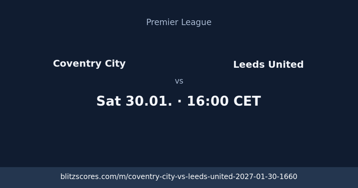 Coventry City vs Leeds United score card