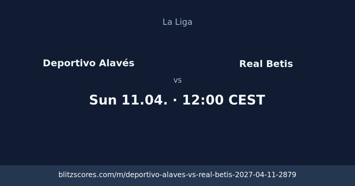 Deportivo Alavés vs Real Betis score card