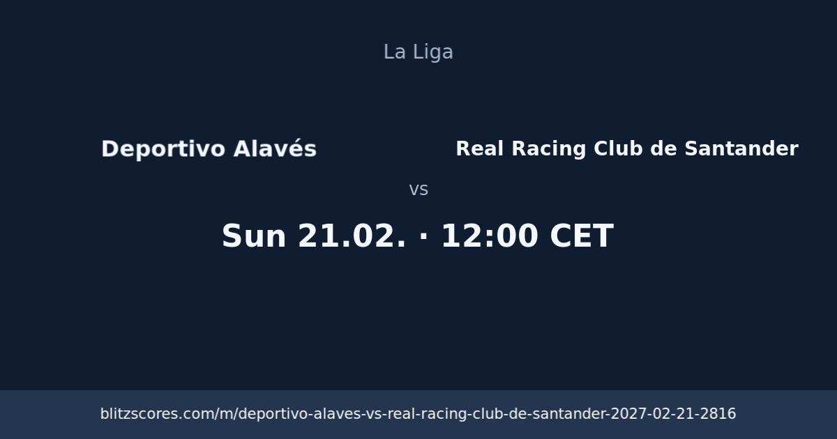 Deportivo Alavés vs Real Racing Club de Santander score card
