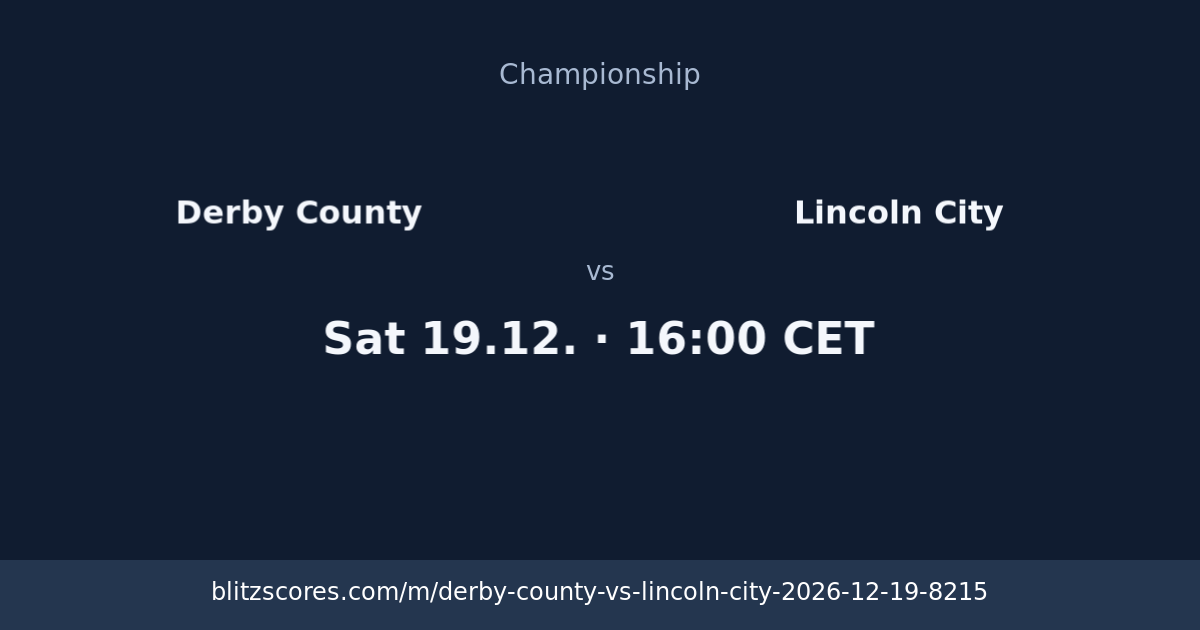 Derby County vs Lincoln City score card
