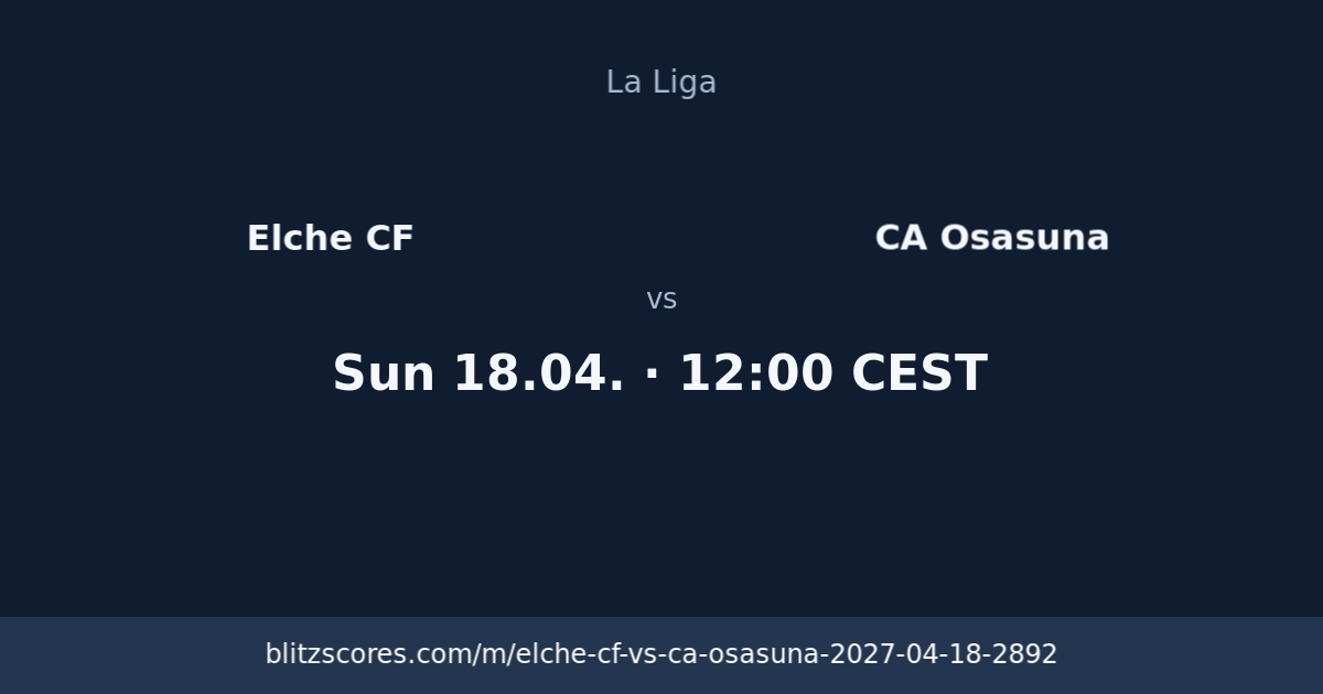 Elche CF vs CA Osasuna score card