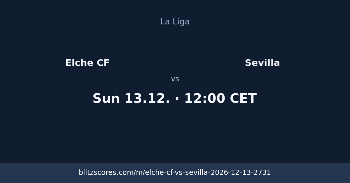 Elche CF vs Sevilla score card