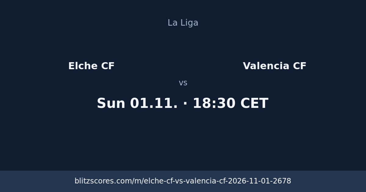 Elche CF vs Valencia CF score card