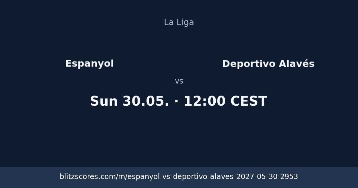 Espanyol vs Deportivo Alavés score card