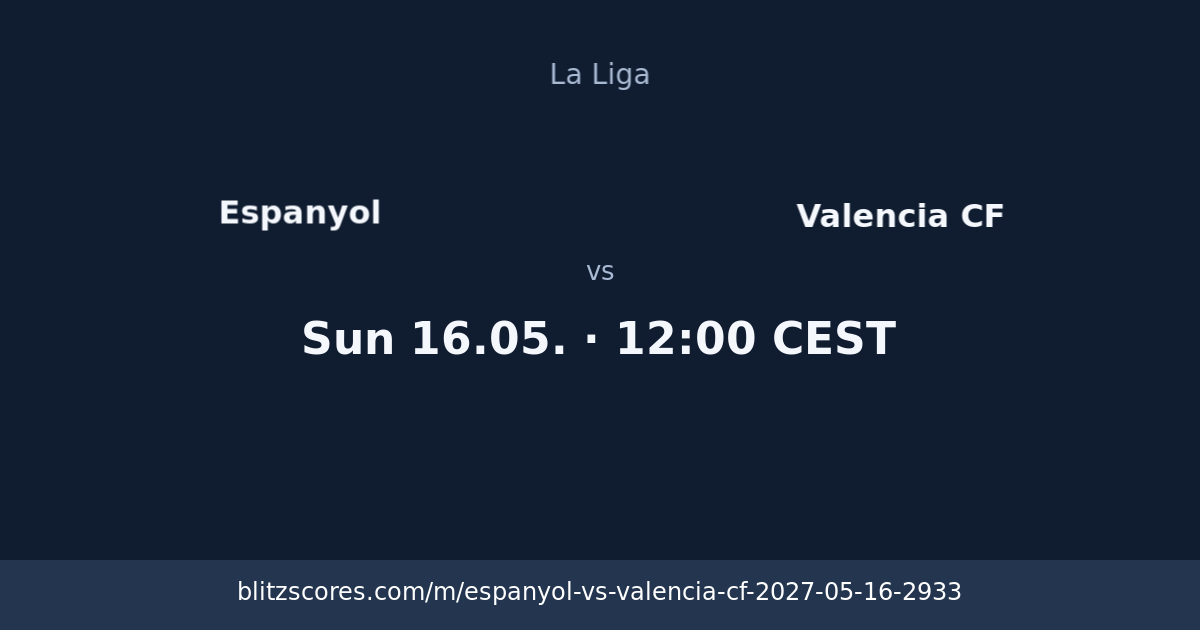 Espanyol vs Valencia CF score card