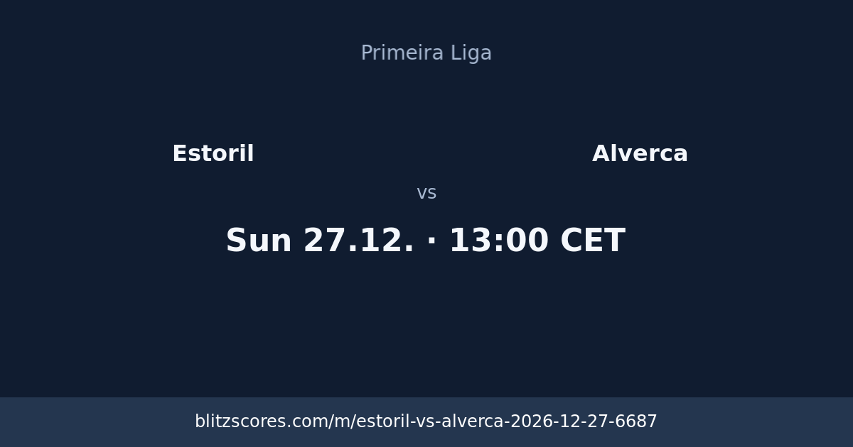 Estoril vs Alverca score card
