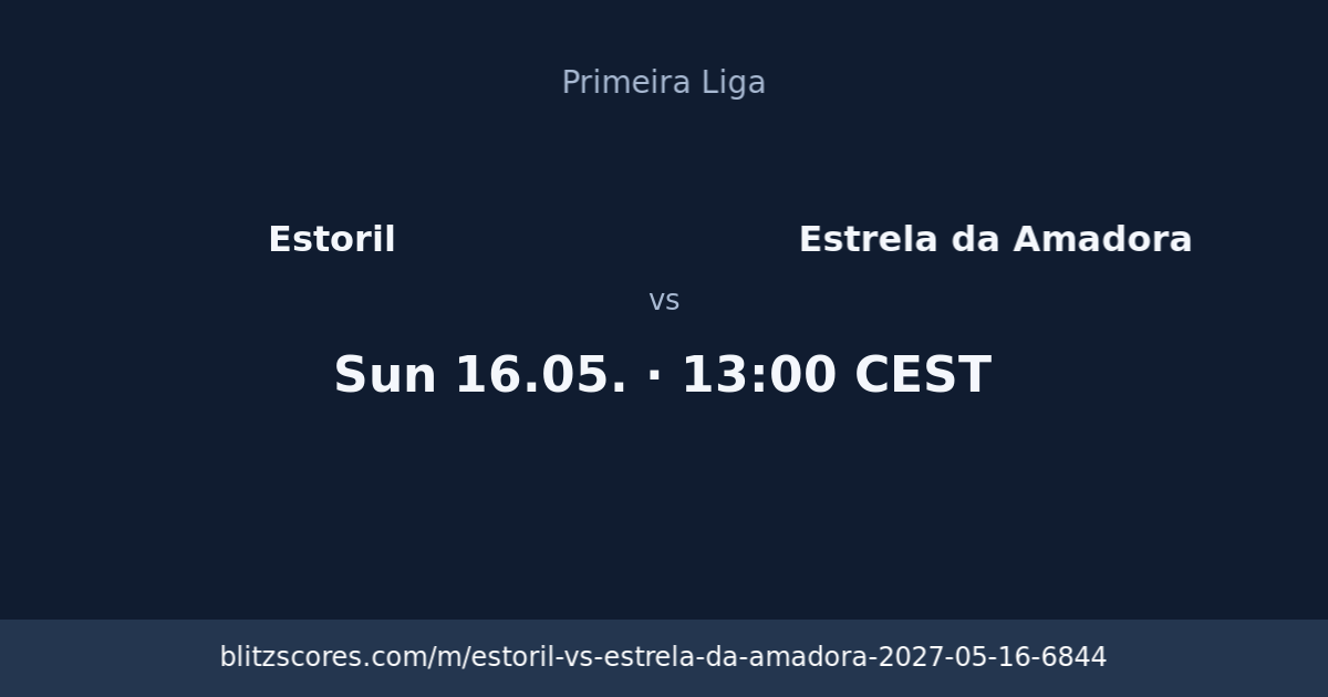 Estoril vs Estrela da Amadora score card
