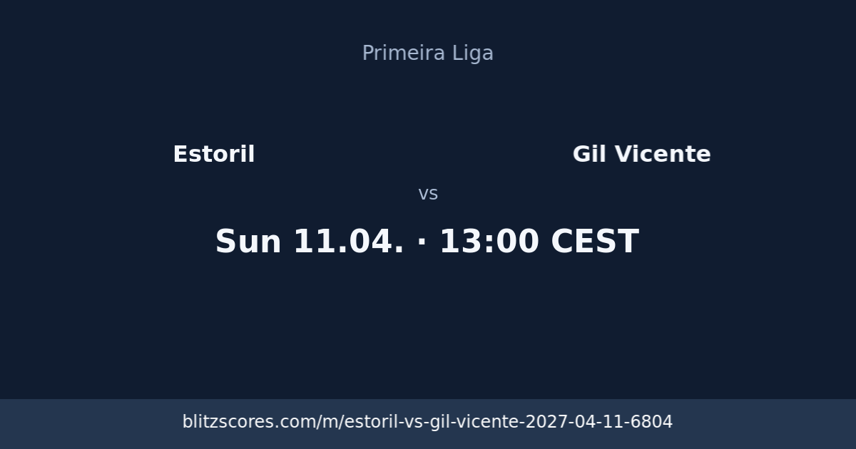 Estoril vs Gil Vicente score card