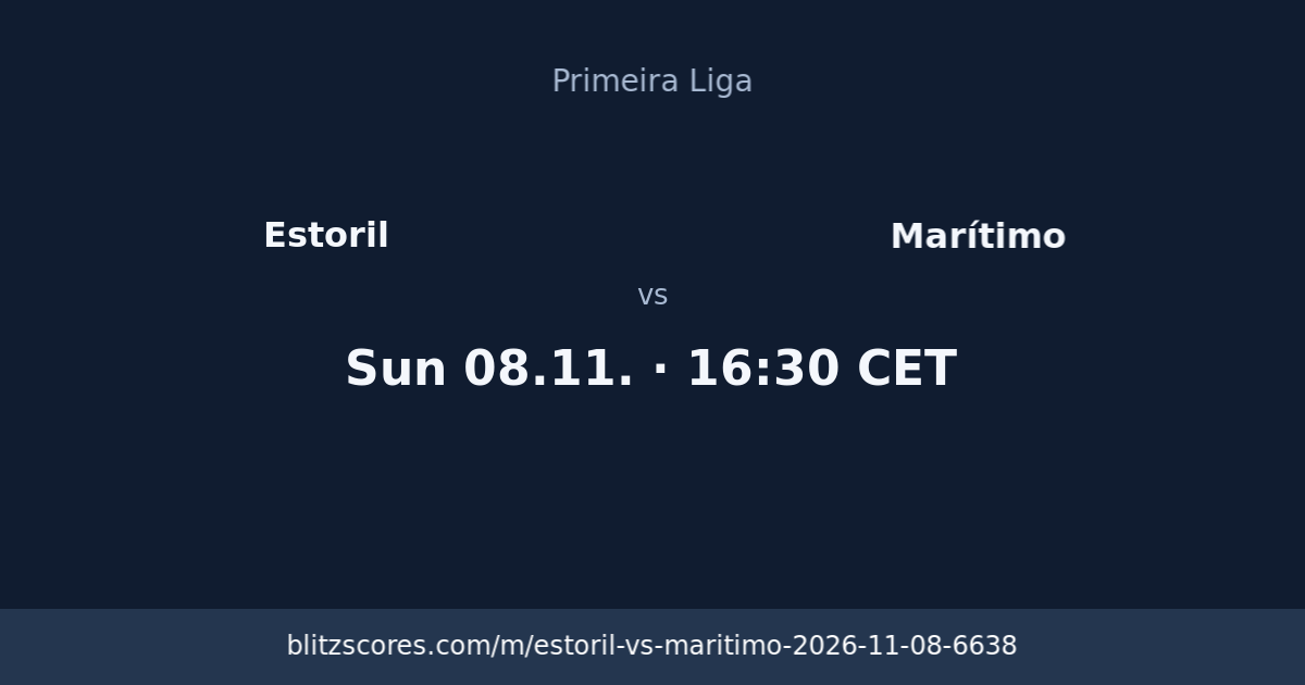 Estoril vs Marítimo score card