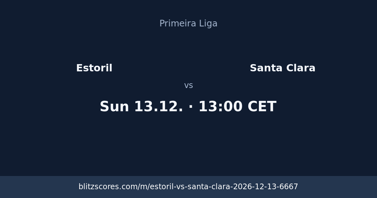 Estoril vs Santa Clara score card