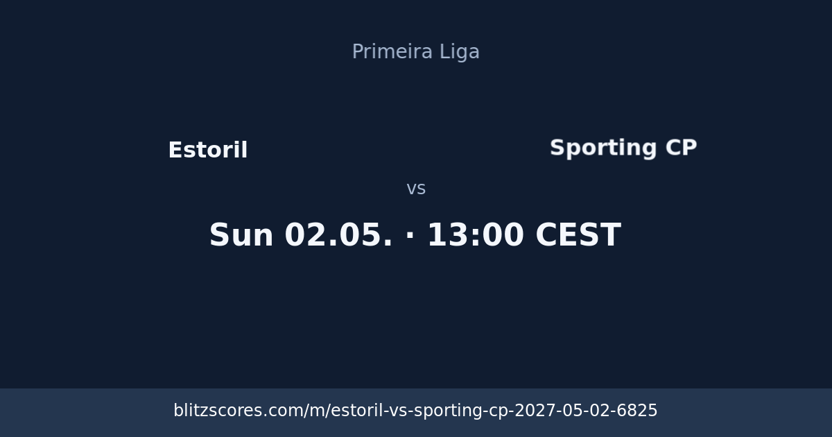Estoril vs Sporting CP score card