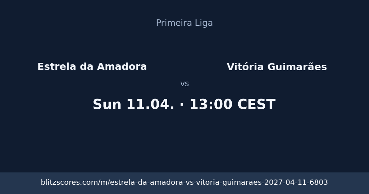 Estrela da Amadora vs Vitória Guimarães score card