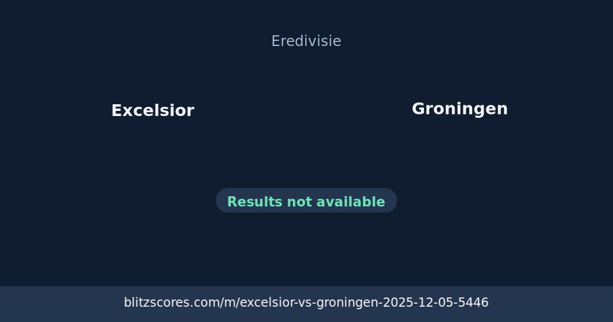 Excelsior vs Groningen score card
