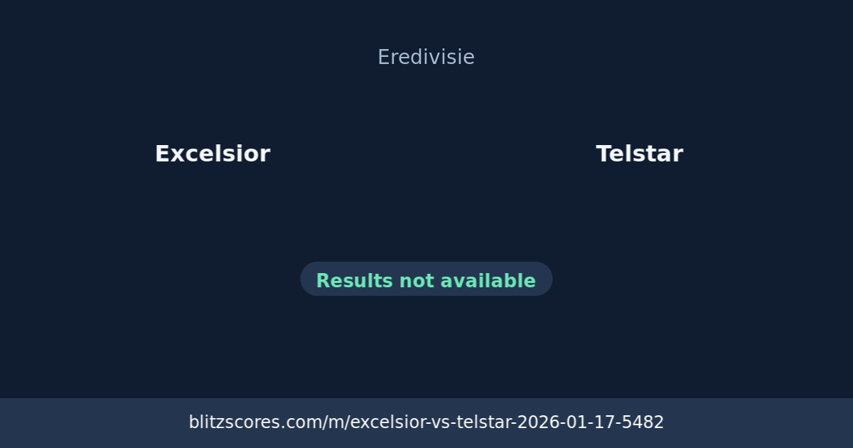 Excelsior vs Telstar score card