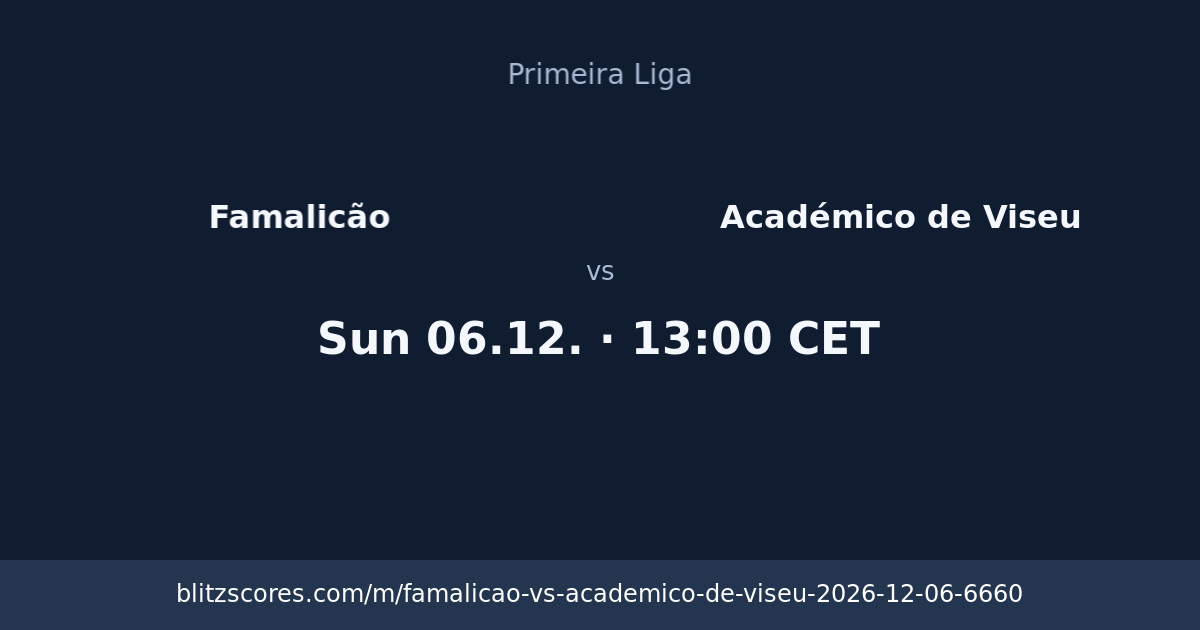 Famalicão vs Académico de Viseu score card